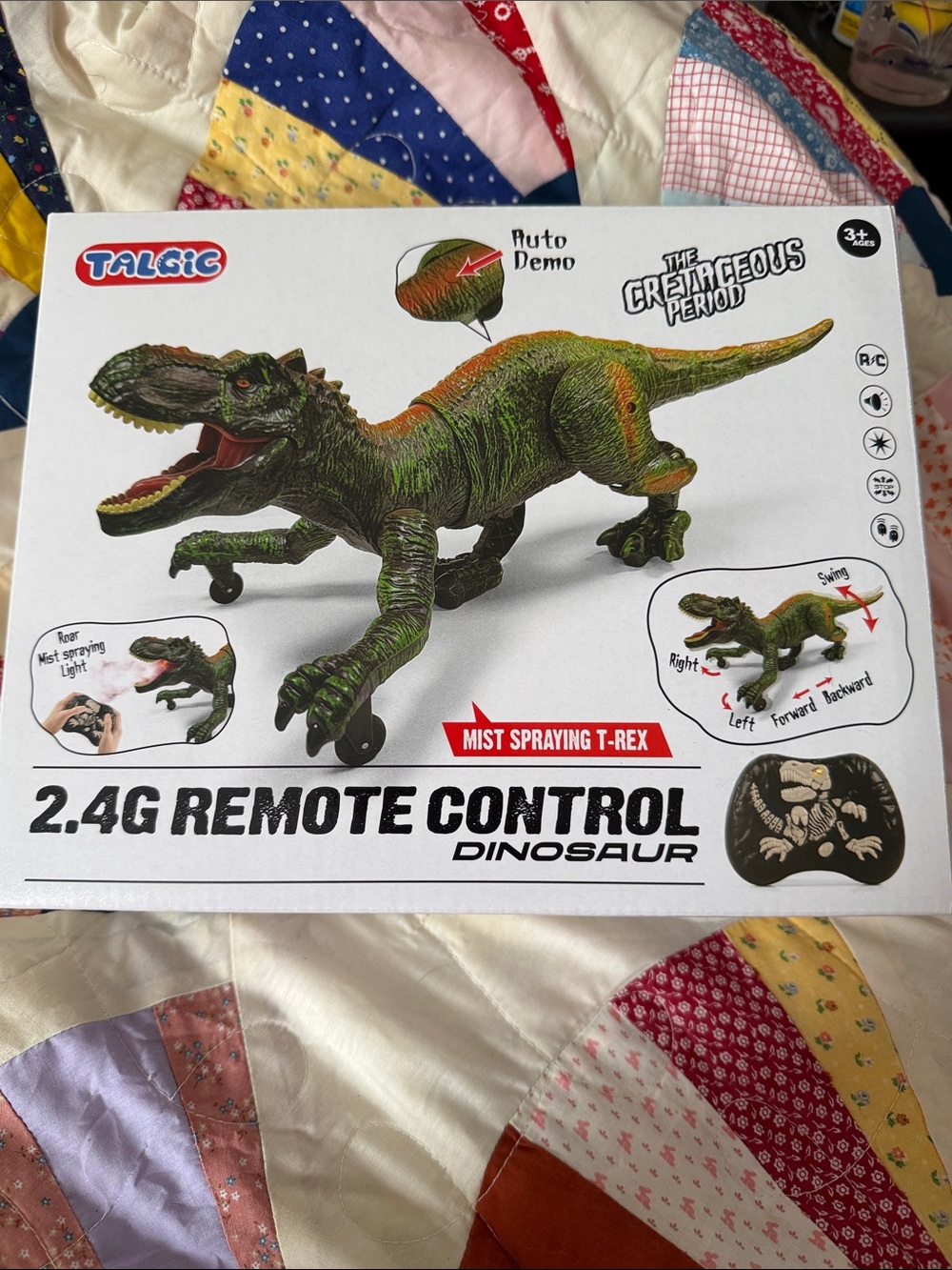 NWT sealed Talgic Mist Spraying T-Rex 2.4G Remote Control Dinosaur 3+